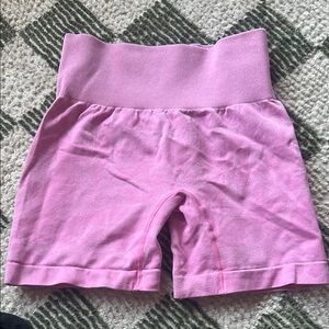 Pink Camo High-Waisted Biker Shorts